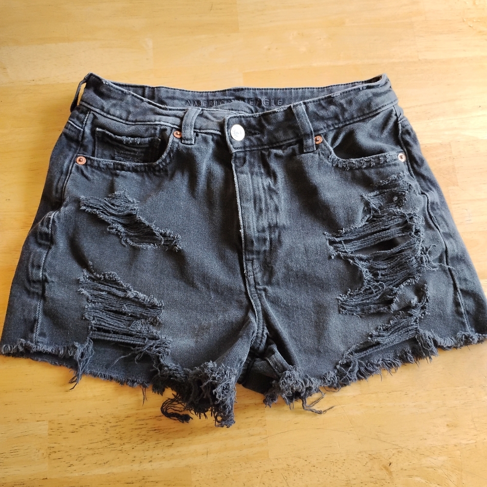 Black Jean Shorts